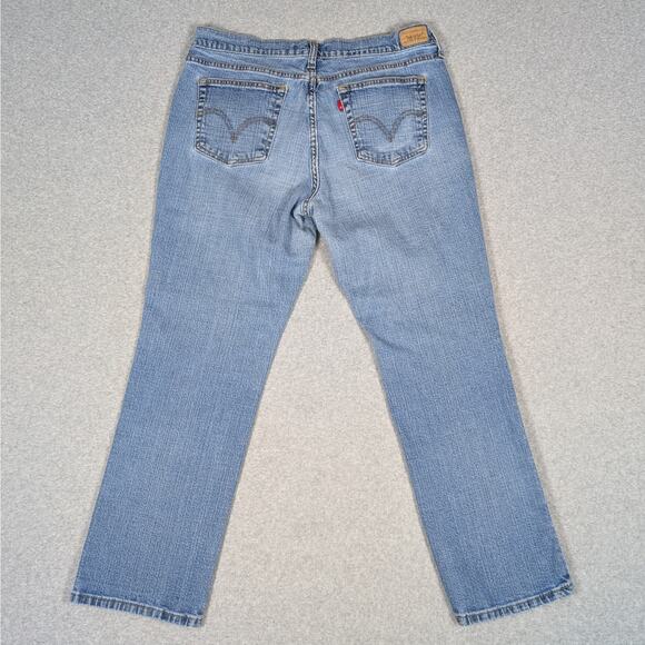 Levi’s 505 Straight Leg Jeans Womens 14 Mid Rise Short Curvy Medium Wash Y2K - Picture 5 of 13